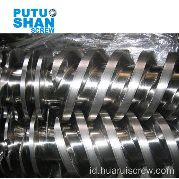 Sekrup kembar paralel bimetal untuk ekstruder PVC (WPC)